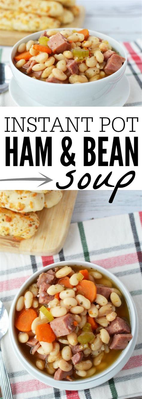 This healthy ham and white bean soup recipe is ready in 30 minutes and makes enough for dinner tonight and lunch tomorrow. Ham and Bean Soup Instant Pot Recipe - Quick & Easy in the ...