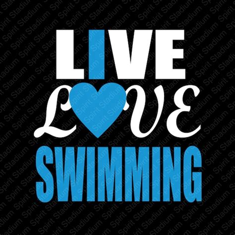 Swimming Tshirt Live Love Swimming T Shirt I Love Swimming Etsy
