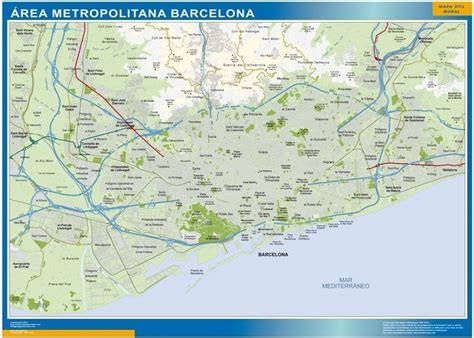 Mapa Códigos Postales Barcelona Vinilo Tienda Mapas De Barcelona