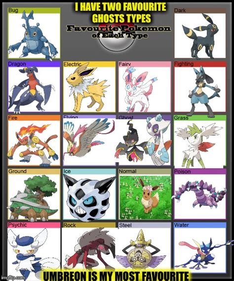 Favorite Pokemon Of Each Type Imgflip