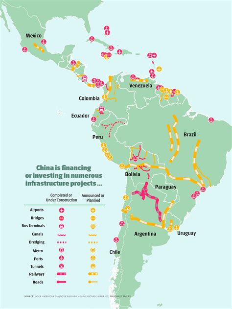 Map Of Chinese Investments In Latin America Rpanamerica