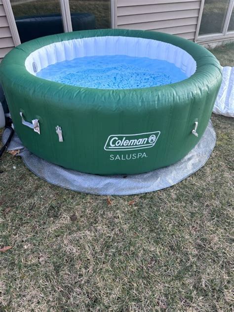 Coleman Saluspa 6 Person Inflatable Hot Tub Spa Green [tub And Cover Only] For Sale From United States