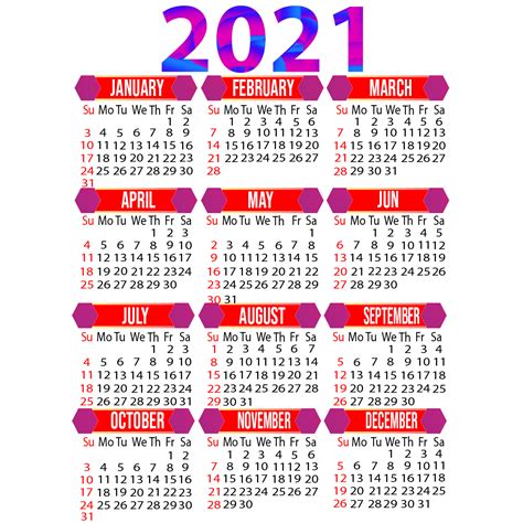 Calendar 2021 Transparent Png Png Mart Riset