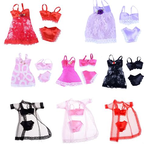 Buy Hot Sale 3pcsset Sexy Fashion Clothes For For Barbie Doll Pajamas Lingerie