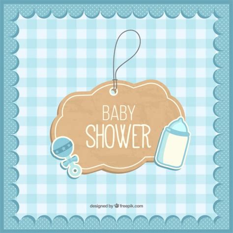 Cute Baby Shower Card Free Vector Free Vectors Ui Download