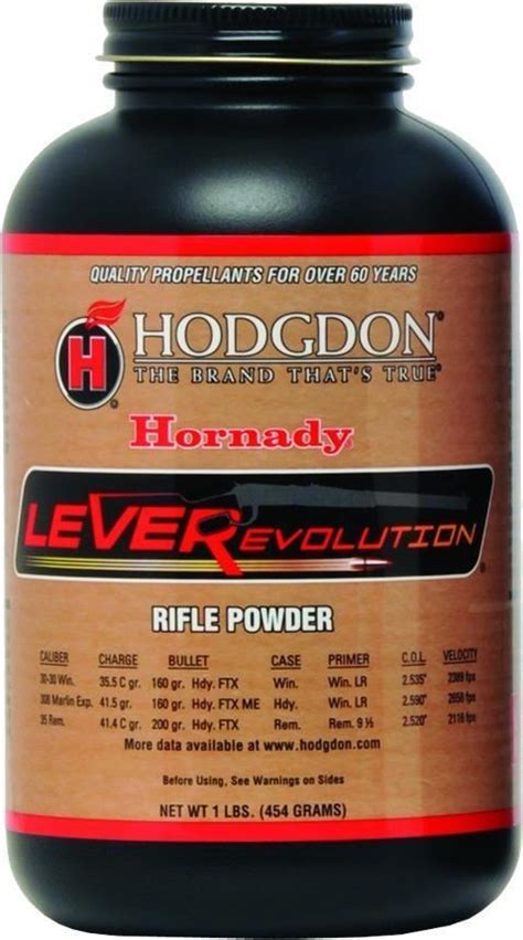 Hodgdon Smokeless Spherical Rifle Powders Leverevolution 1 Lb