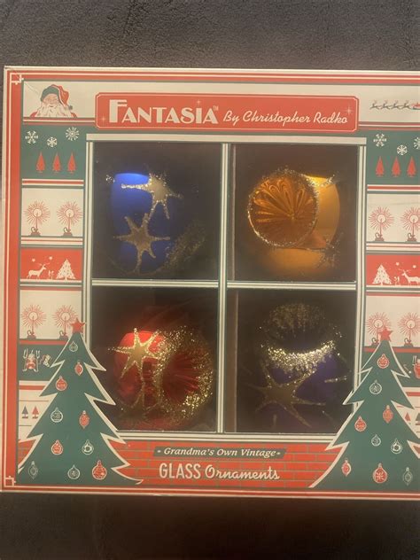 Christopher Radko Fantasia Ornaments Set Of 4 Stardust Memories Ebay