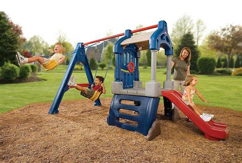 Swing Set Plastic Slide Toddler Play Preschool Daycare