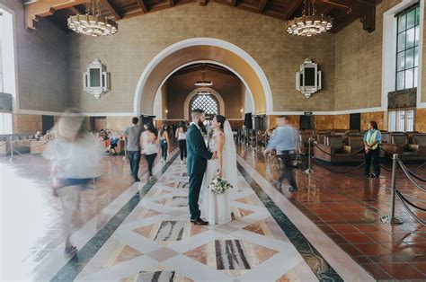 This Couple Got Married At Union Station In Los Angeles Green