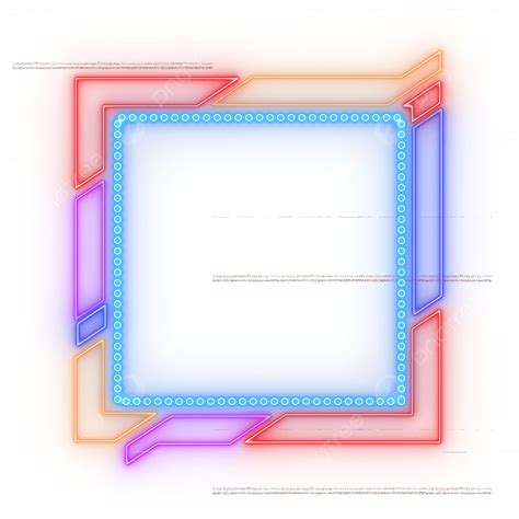 Rectangular Shape Neon Effect Border Frame Rectangular Shape