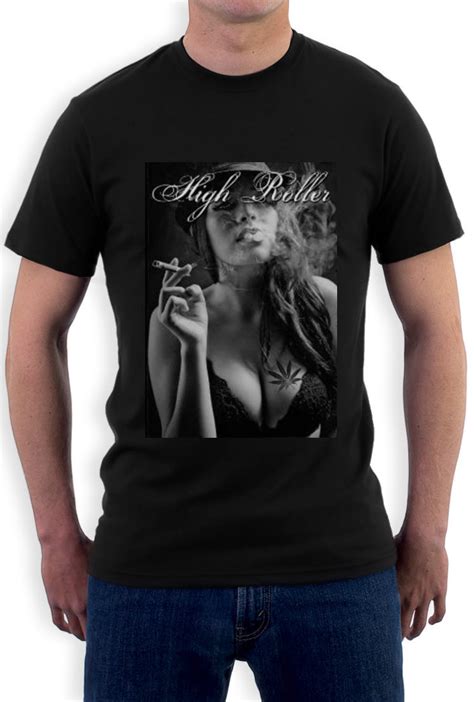 Smoking Pot Sexy Girl T Shirt Drug Designer Fashion Rave Dope Club Wear