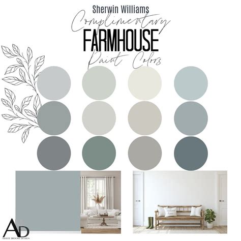 Sherwin Williams Complimentary FARMHOUSE Paint Color Palette