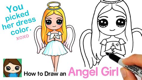 How To Draw An Angel Cute Girl