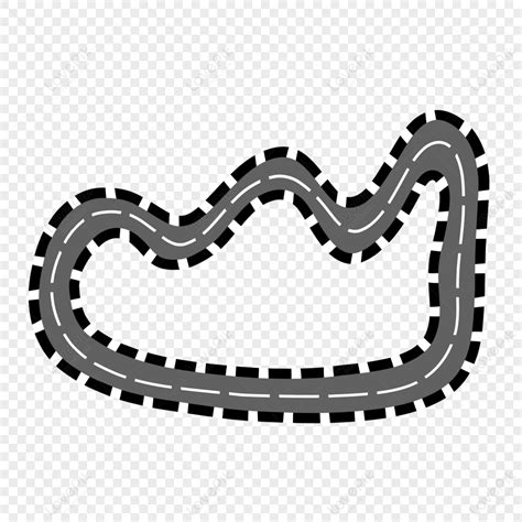 Gray Curvy Race Track Clip Artgrey Trackturn A Corner Png Free