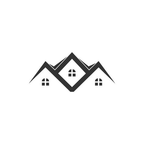 Gambar Rumah Kediaman Ikon Template Reka Bentuk Grafik Vektor Terasing