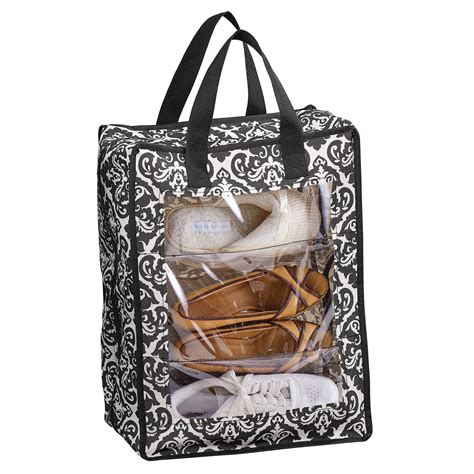 Handy Shoe Storage Bag With Large Clear Window And Carry Handles