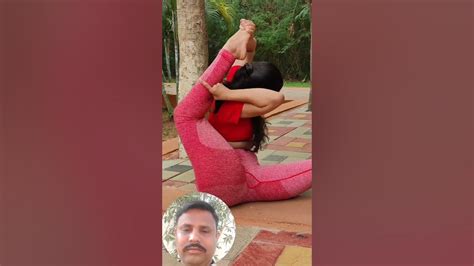 eka pada sirsasana leg behind head pose shots youtube