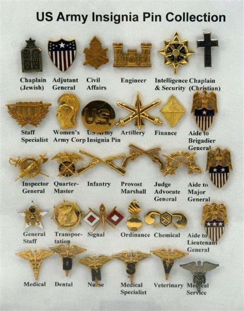 Us Army Insignia Pin Collection And Medals