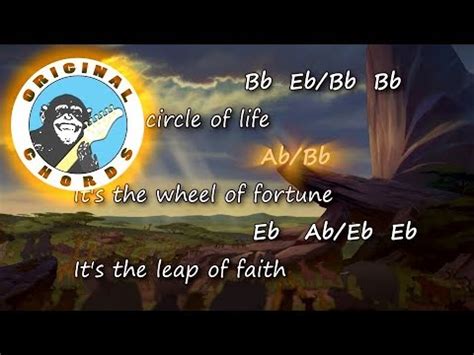 Oh, ya, and once again i do not own this song. Elton John - Circle of Life - Chords & Lyrics - YouTube