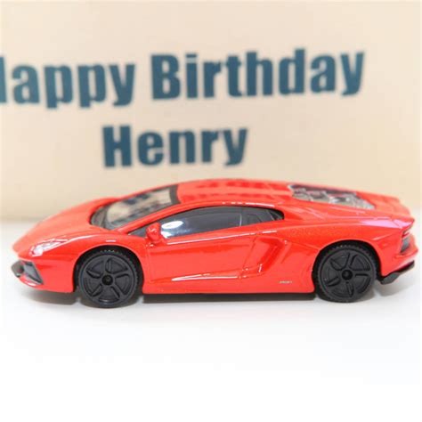 Red Die Cast Lamborghini Toy Car And Personalised Bag By Red Berry