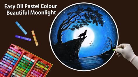 How To Draw A Beautiful Moonlight Scenery Material For Drawing Pencil