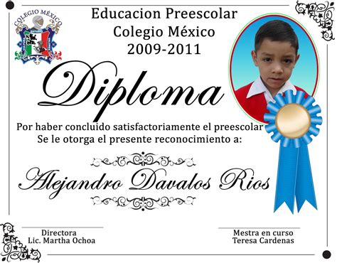 Diplomas De Preescolar Diplomas Infantiles Diploma De Escuela Y