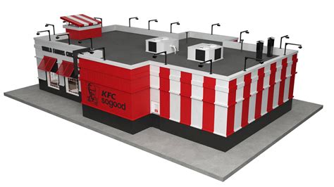 Kfc Building And Parking D Model Cgtrader