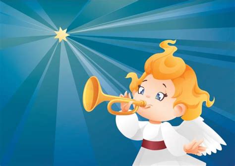 Angels Playing Trumpets Illustrations Royalty Free Vector Graphics