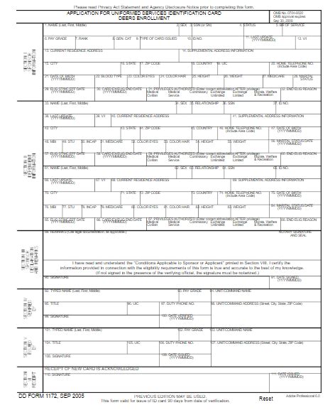 Dependent military id card renewal. DD Form 1172 | Free Word Templates