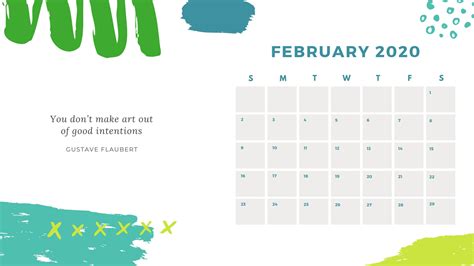 Printable Calendar 2020 Etsy