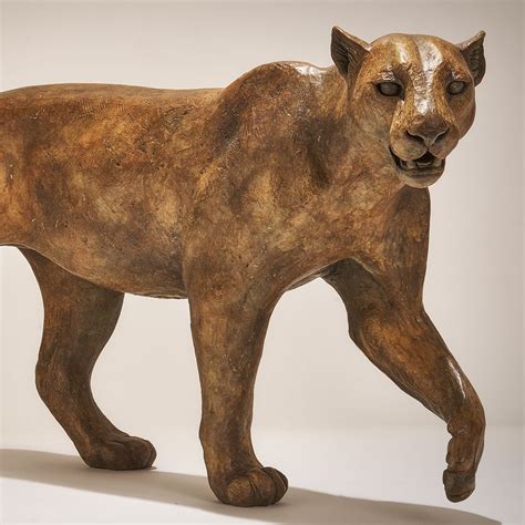 Bronze Leopard Sculpture Nick Mackman Animal Sculpture