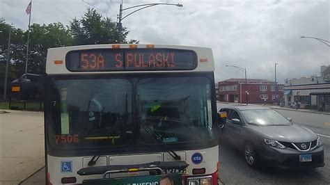 53A CTA PULASKI BUS 87TH STREET TO ORANGE LINE TERMINAL REAR VIEW - YouTube
