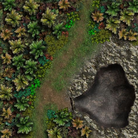 Deciduous Forest Road W Cave Fantasy City Map Fantasy World Floorplan