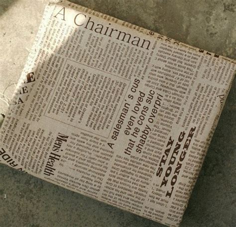 Thin Natural Brown Newspaper On Linen 142cm Wide U1349