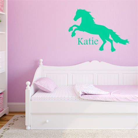 Horse Decal Vinyl Wall Stickers Personalised Name Wall Sticker Etsy