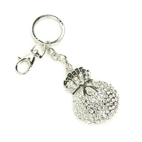 Crystal Rhinestone Keychain Key Ring W Clasp Ebay