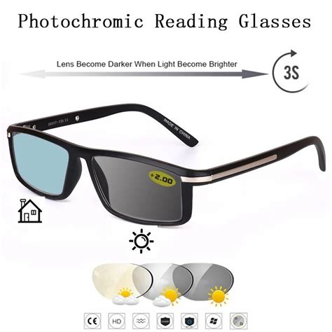 wearkaper transition photochromic reading glasses men women presbyopia eyeglasses sunglasses