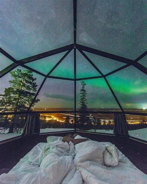 Northern Lights And Stars Open Sky In Lapland Finland Best