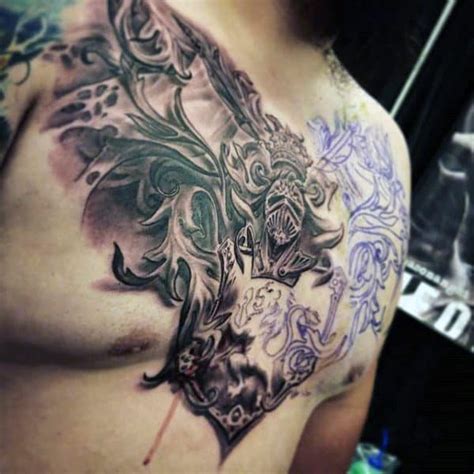 Arab horse head tattoo design. 50 Family Crest Tattoos For Men - Proud Heritage Designs