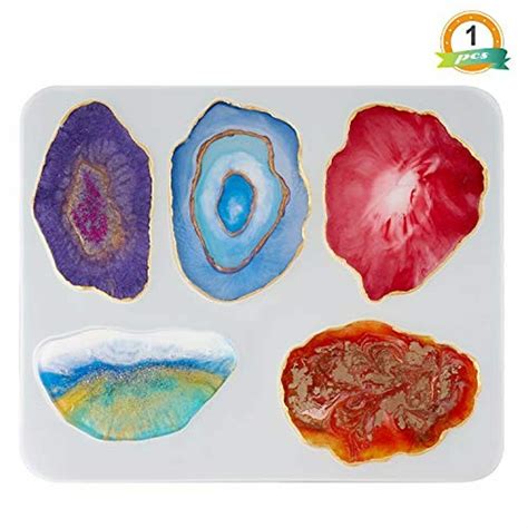 Lets Resin Geode Agate Resin Silicone Molds Irregular Coaster Mold