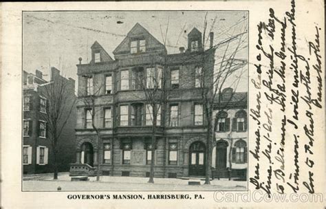 Governors Mansion Harrisburg Pa Postcard