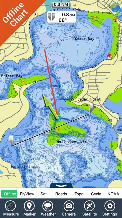 Lake Minnetonka Gps Map Offline Fishing Charts By Flytomap