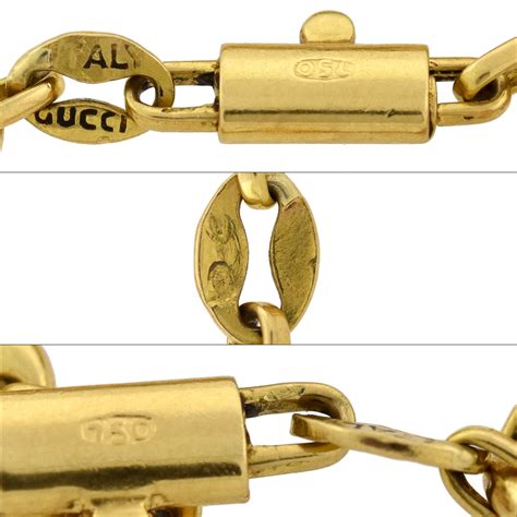 Gucci Vintage 18kt Anchor Link Chain Necklace 32 A Brandt Son