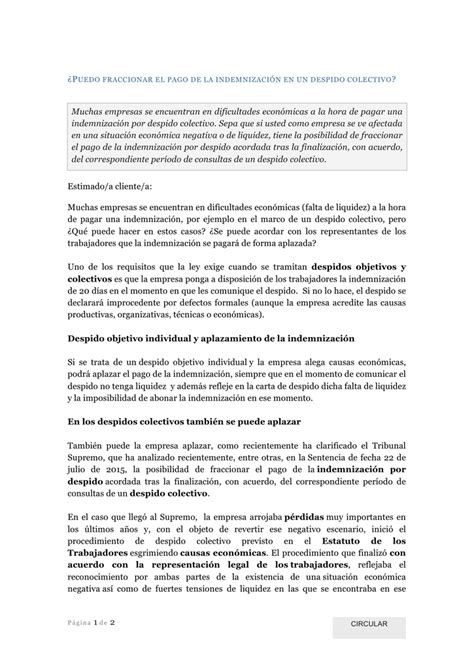 Modelo Carta De Despido Objetivo Causas Economicas Modelo De Informe