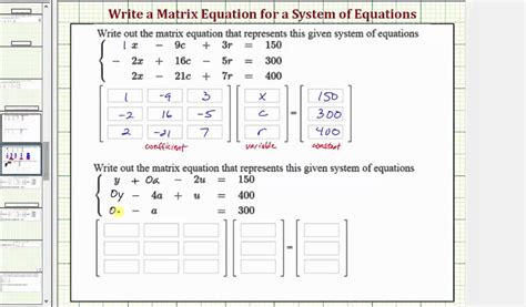 How To Write A System Of Equations