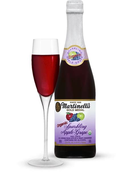 Organic Sparkling Apple Grape Juice S Martinelli And Co