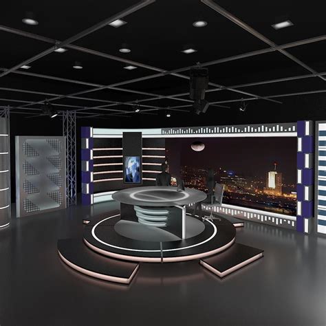 Virtual Tv Studio News Set 6 3d Model Virtual Studio Tv Set Design