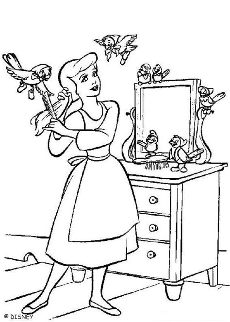 Cinderella Mice Girl Coloring Pages