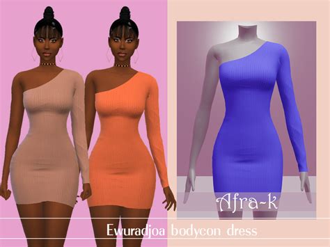 The Sims Resource Ewuradjoa Bodycon Dress