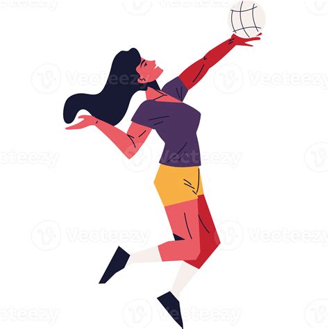 Woman Playing Volleyball 24406312 Png